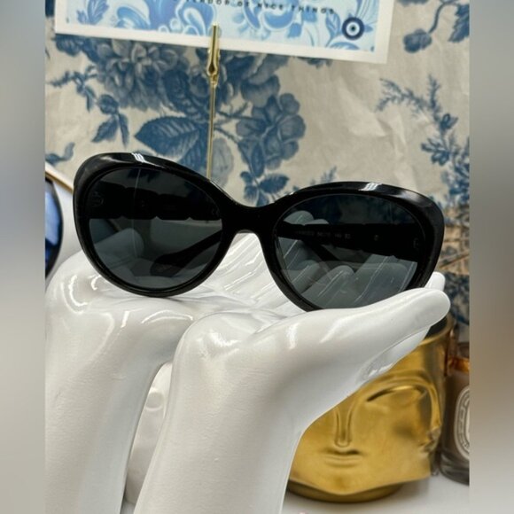 🆕 VIVIENNE WESTWOOD 🧿NWOT VW805 03  Black Glitter Acetate Cat Eye Sunglasses - Picture 15 of 15